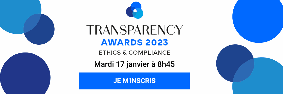 Bannière Transparency Awards Ethics & Compliance webinar